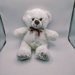 Linzy White Teddy Bear with bow